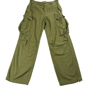 TNA Cargo Pants Womens Size 4 Green Utility Military Style Vintage Look